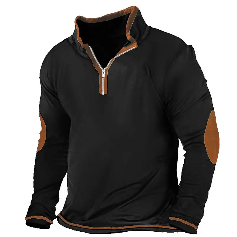 Casual Simplicity Style Half Zip Long Sleeve Sweatshirts Autumn Vintage Clothes Fashion Stand Collar Loose Tops Daily Pullover 241011