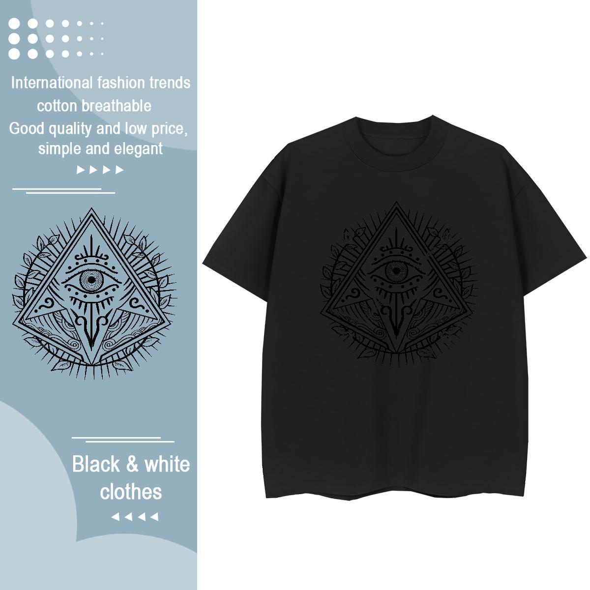 2024 Designer Woman T Shirts 100% Cotton 230g Breathable Short Sleeve Daily Wear eye of the devil Women Tees Lady Anime Oversized Clothes