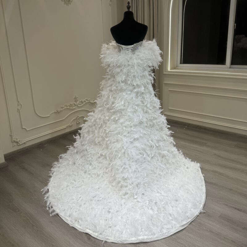 2024 sier bandeau open back full-body beaded dia fishtail skirt