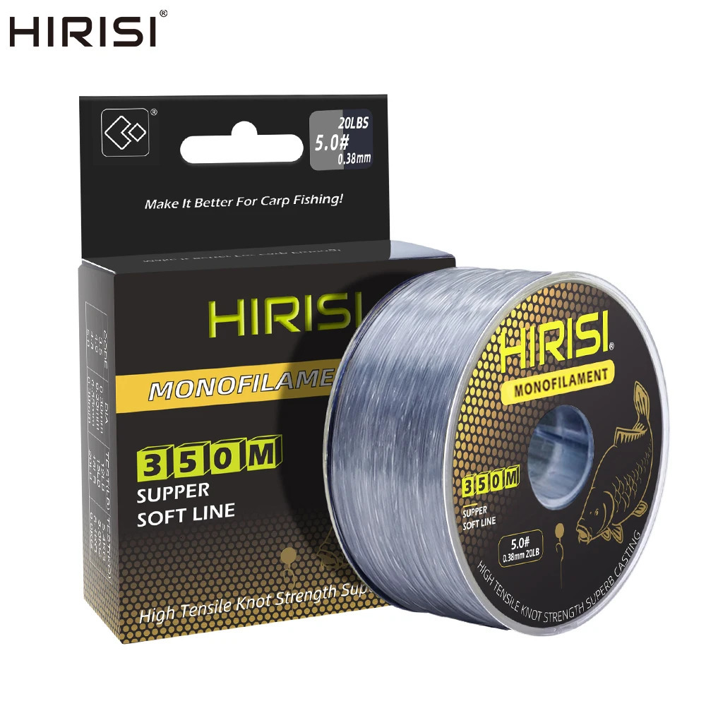 Hirisi 350m Super Strong Fishing Line 12LB20LB Japan Monofilament Nylon Carp Accessories 241007