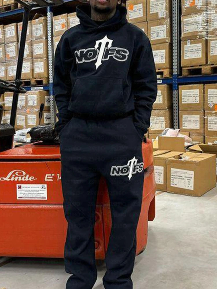 DEEPTOWN Y2K Tracksuit Womens American Streetwear Hip Hop Super Dalian HoodieWide Leg Trouser 2piece Autumn Sportswear Set 241008