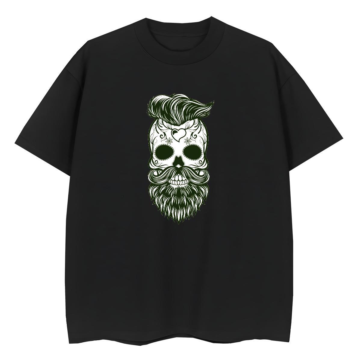 Fashion Casual T Shirts Women 230g Pure Cotton O Neck Short Sleeves Casual Sport skull Women Tshirts Soft Skull Top Tees