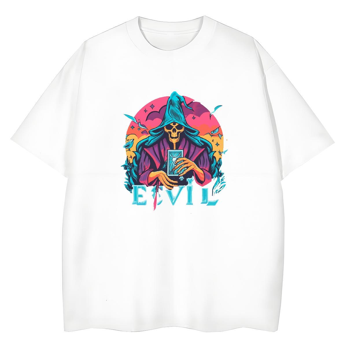 Fashion Casual T Shirt For Woman 230g 100% Cotton Comfortable Sport skull Lady T shirt Designer Nice White Plus Size Clothes Shirt
