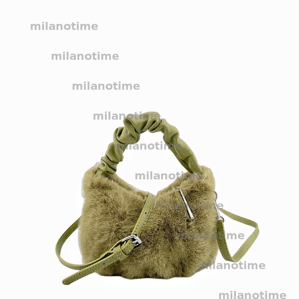 Women HandBag Luxury Lady Bucket Bag Fashion Crossbody Bag Colorful Ladies Bag Winter New Style Imitation Mink Fur HandBag Clutch Bag Plush Bag DYD241