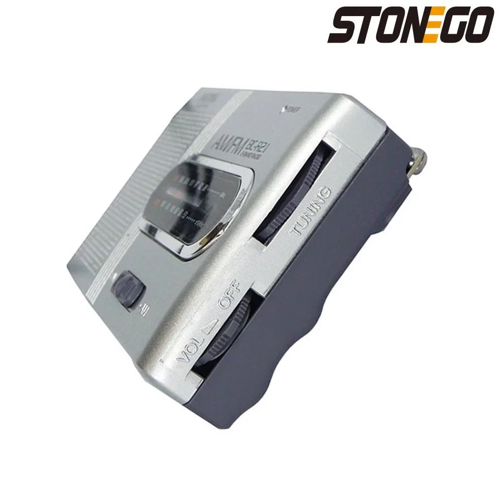 STONEGO (Battery Not Included) Multipurpose Portable AM/FM Mini Radio Universal Stereo Speakers Receiver Music Player