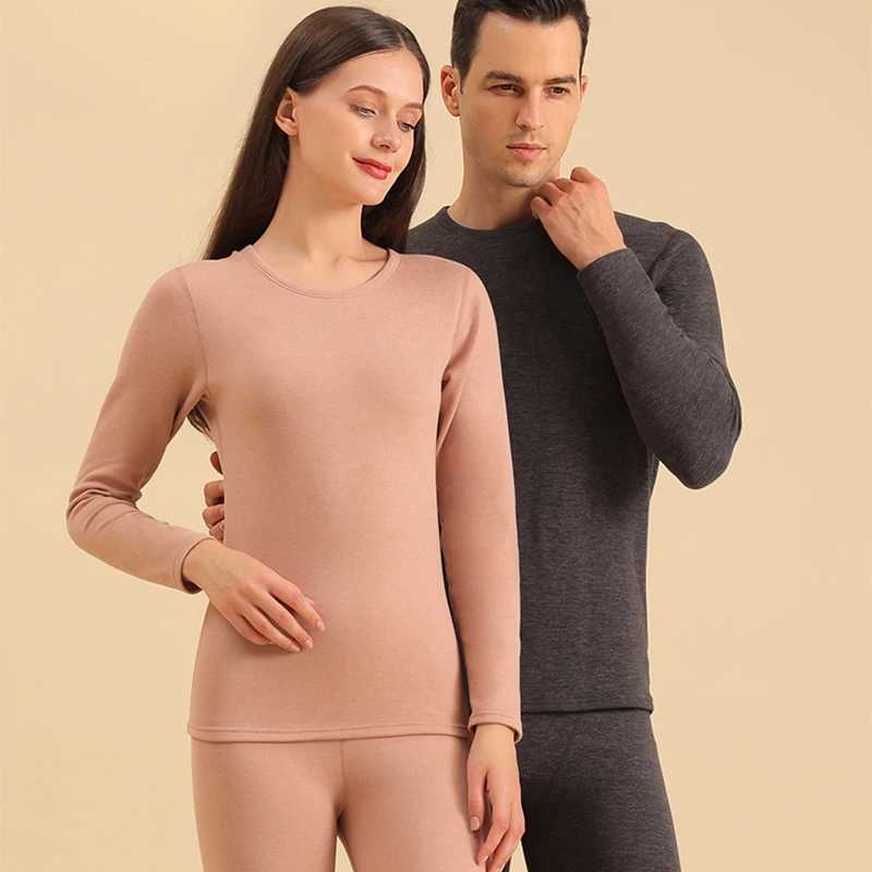 Women's Thermal Underwear Womens winter hot underwear winter clothing set womens wool hot underwear hot pants thick plus size Y241011MJIS