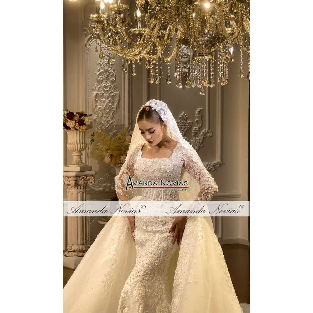 Detachable Skirt 2 in 1 Lace 3D wers Wedding Dress