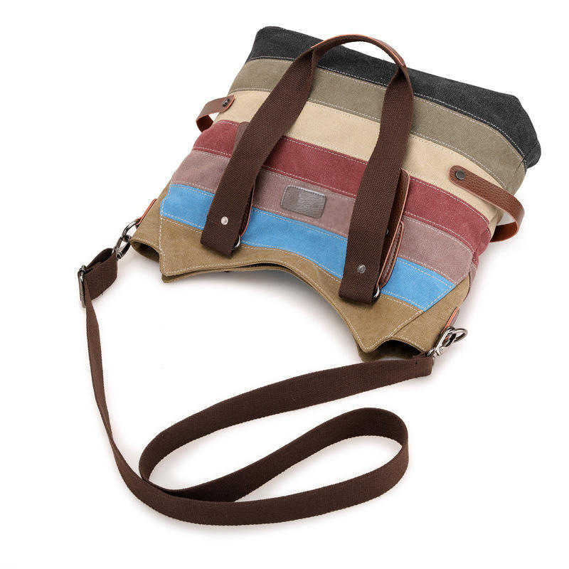 Men's Bag Korean Edition Fashionable Men's Casual Bag Trendy Solid Color Canvas Women's Handbag 241015
