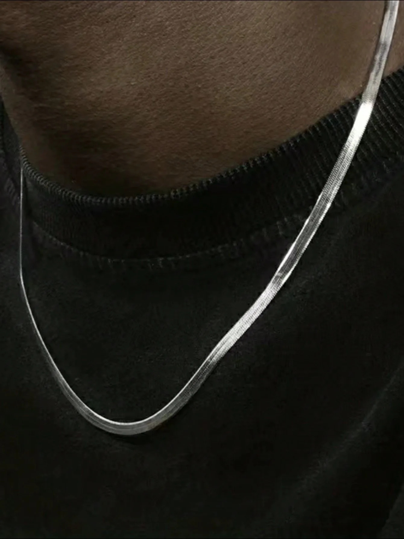 Snake Chain Gold Plated Stainless Steel Flat Necklace 5mm Fashion Choker Hip Hop Herringbone For Men Women Gift Jewelry 240930