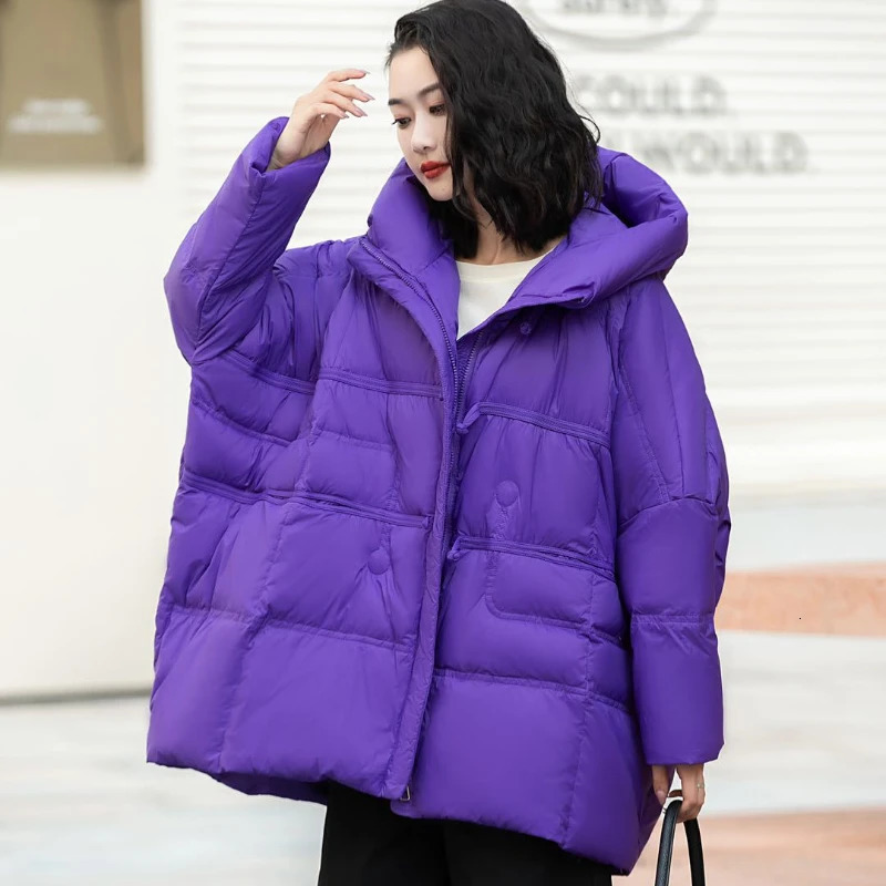 Loose hooded womens casual Parka jacket warm jacket loose and comfortable seven color n autumn and winter collection 241009