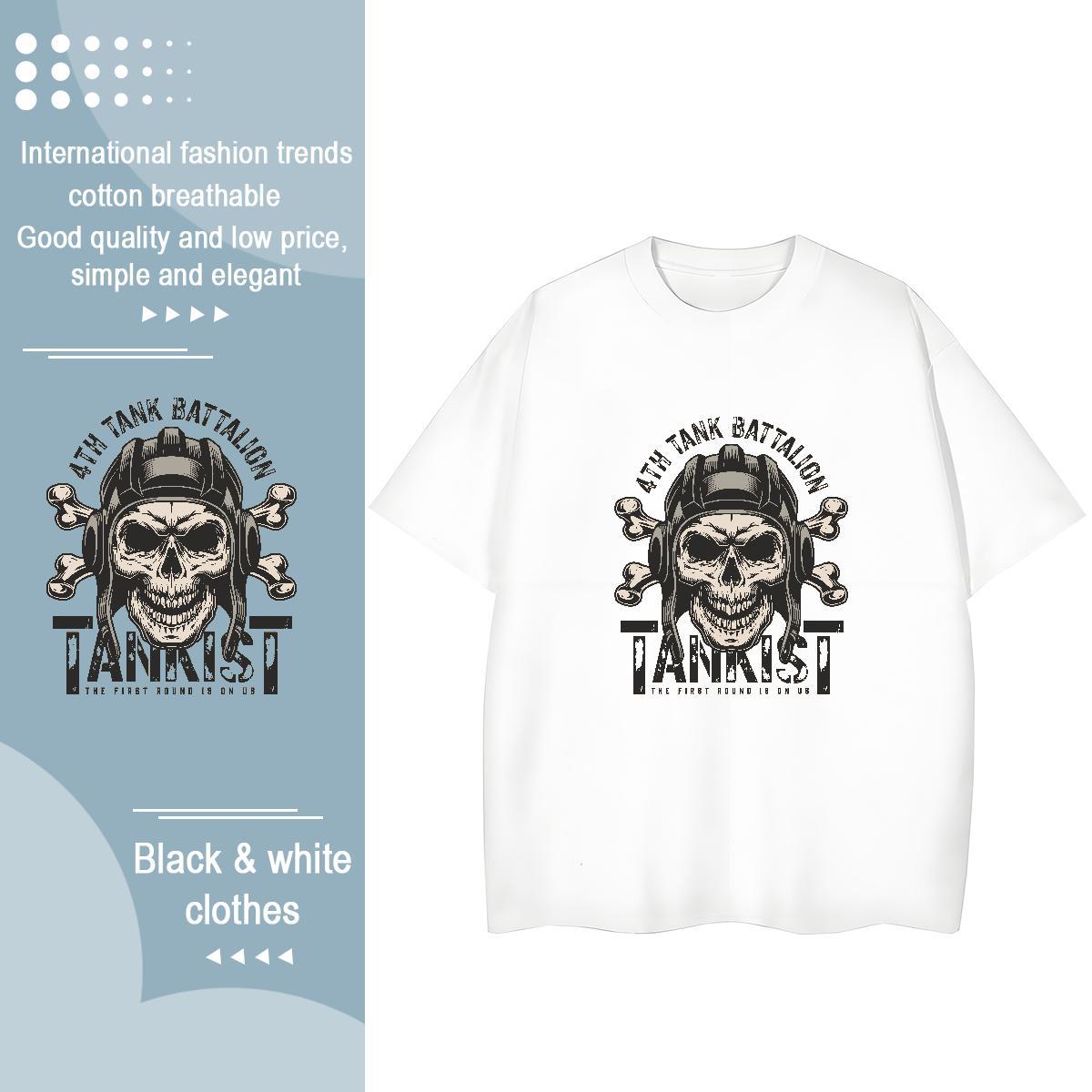 New Arrival Women T Shirts 230g 100% Cotton Comfortable Sport skull Women Tees Nice Graphic Tops Shirt