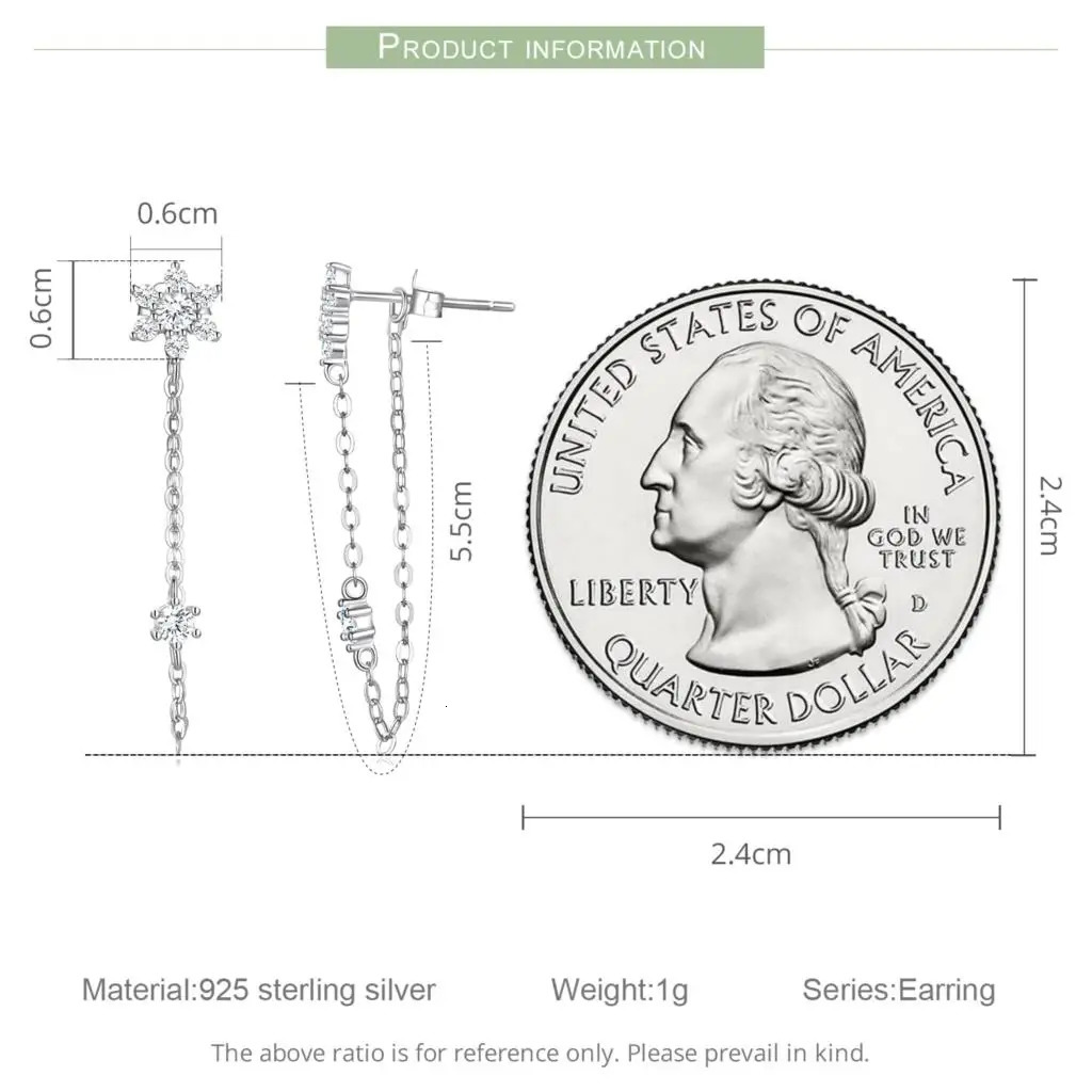 925 sterling silver tassel earrings suitable for women exquisite jewelry simple and bright star pendant wedding gifts 240906