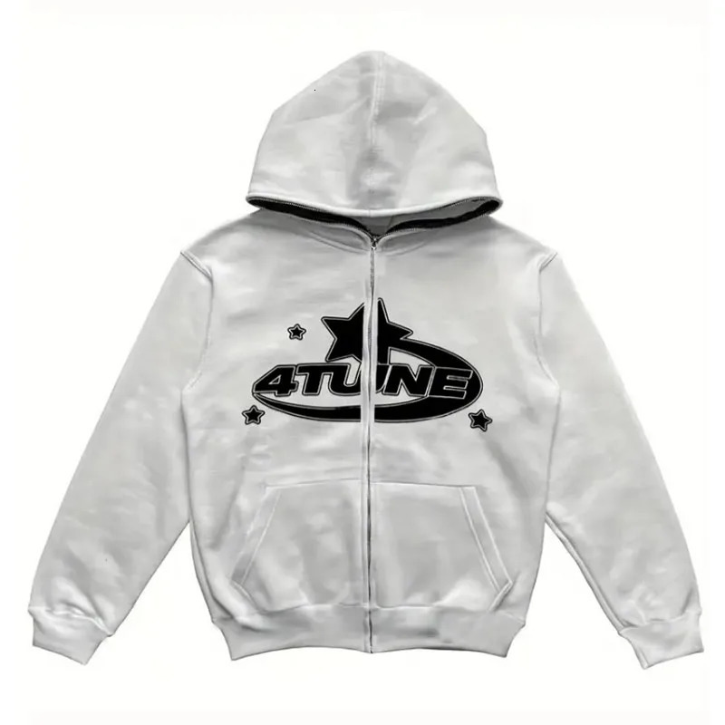 Autumn/Winter Harajuku Hoodie Y2k Street s s Thick Jacket Top Fun Star Pattern Zipper Hoodie 241011