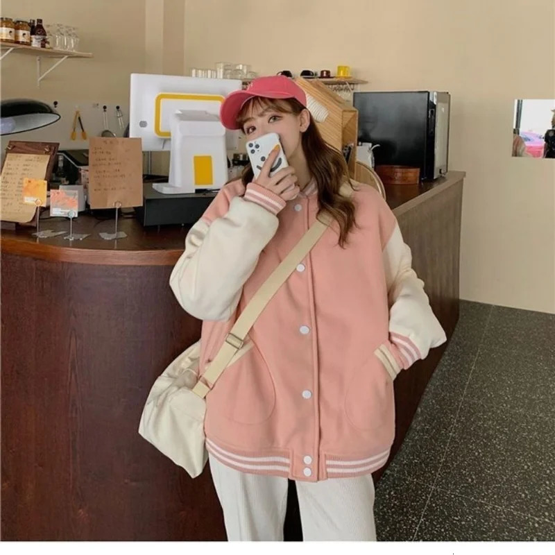 Deeptown Bomber Jacket Women Vintage College Varsity Oversized Korean Fashion Streetwear In Outerwear Baseball Jackets Coat 241011