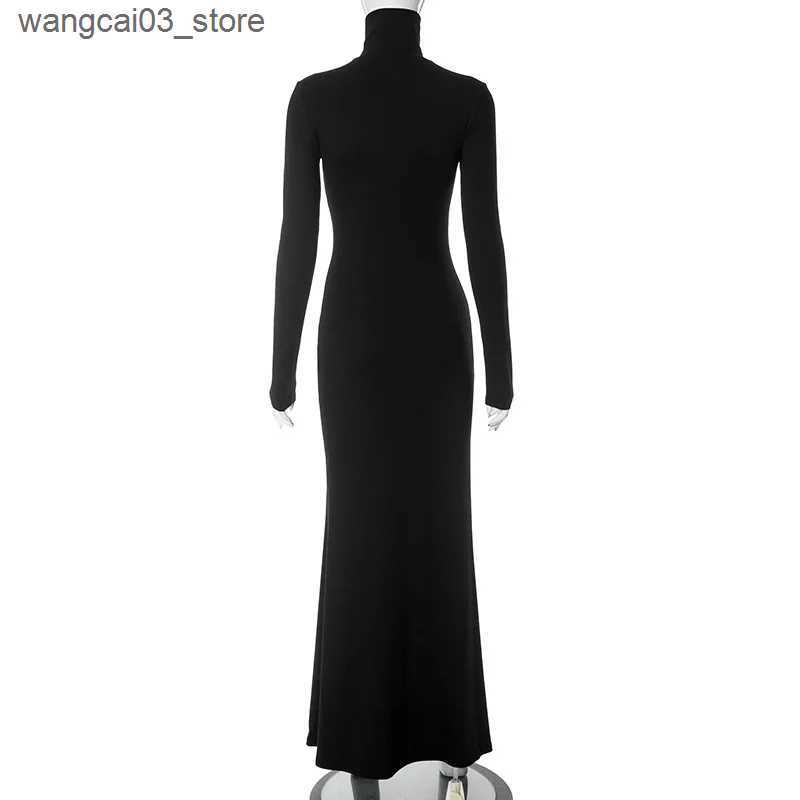 Maternity Dresses Maternity Dresses High Neck Long Sleeve Bodycon Dress for Photography Maternity - Versatile for Daily Wear Street Style Parties L240