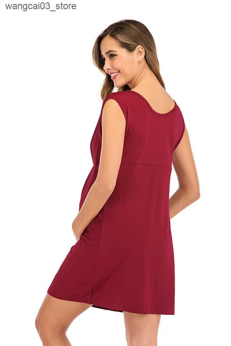 Maternity Dresses Maternity Dress Women Solid Color Short Sleeve Above Knee Clothes Maternity Pregnat Comfortable Clothing Women Fashion Dress L240910