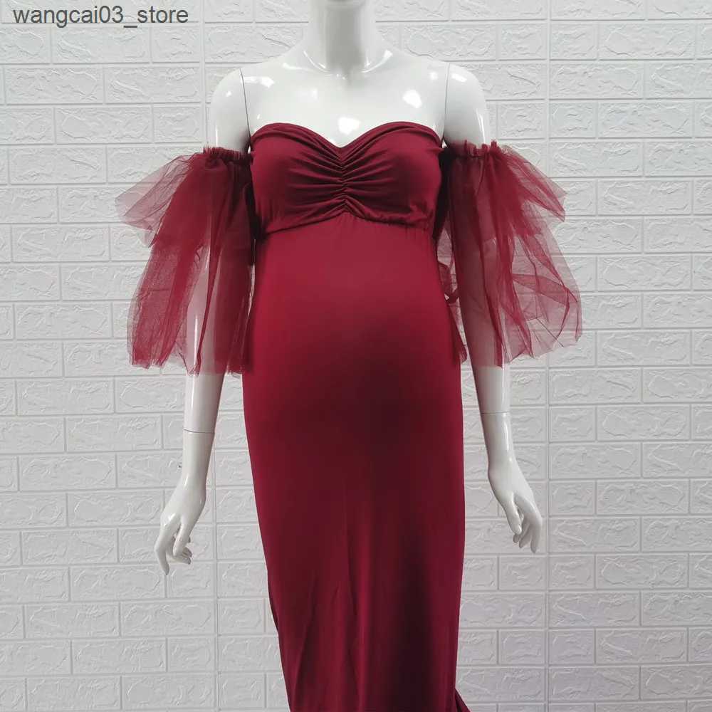 Maternity Dresses Stretchy Maternity Photography Long Dress Sleeveless Mermaid Skinny Pregnancy Photoshoot Dress Pregnant Woman Maxi Gown L240910