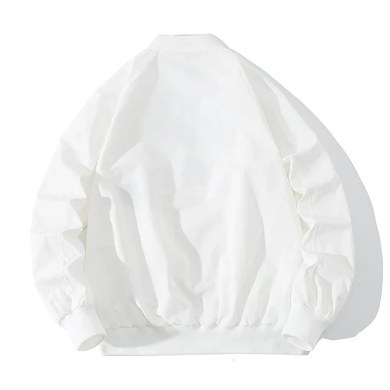 Classic White Bomber Jackets Women Spring Fashion 95kg Oversize Chaquetas Baseball Casual Loose Zip Up Lined Outerwear Z187 241011