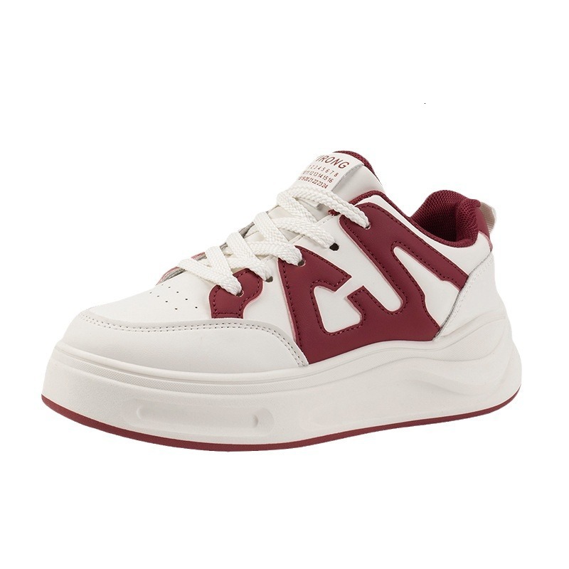 Women's shoes 2024 new spring and autumn white shoes versatile student sports and leisure board shoes design sense niche color blocking trendy sh