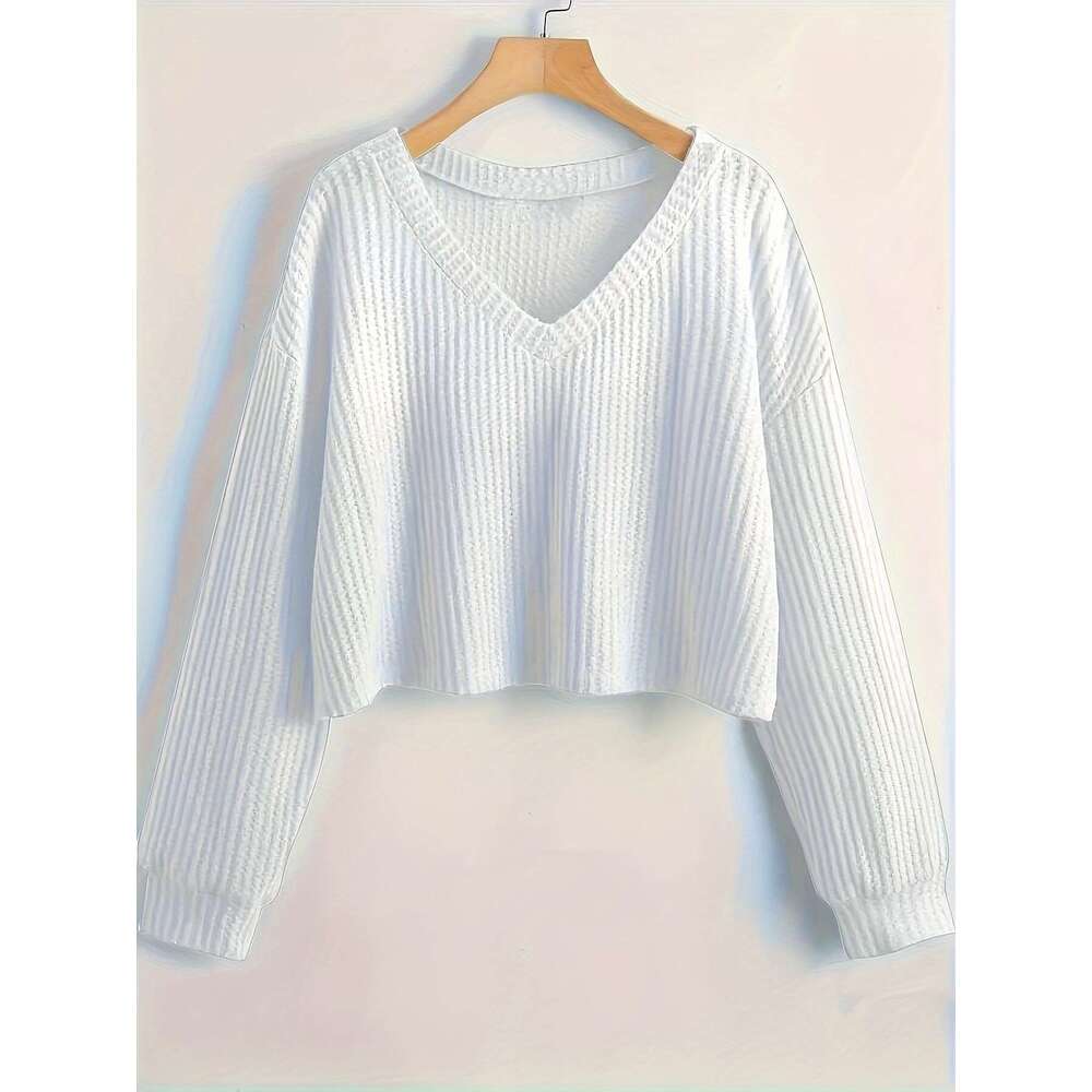 New Fall/Winter 2024 pullover V-neck loose long-sleeved lazy Christmas knitwear