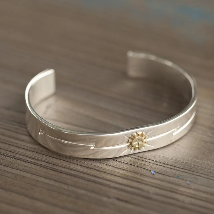 selling fashion sun ray bird animal carving 925 sterling silver womens open bracelet promotion jewelry womens gifts no fading 241007