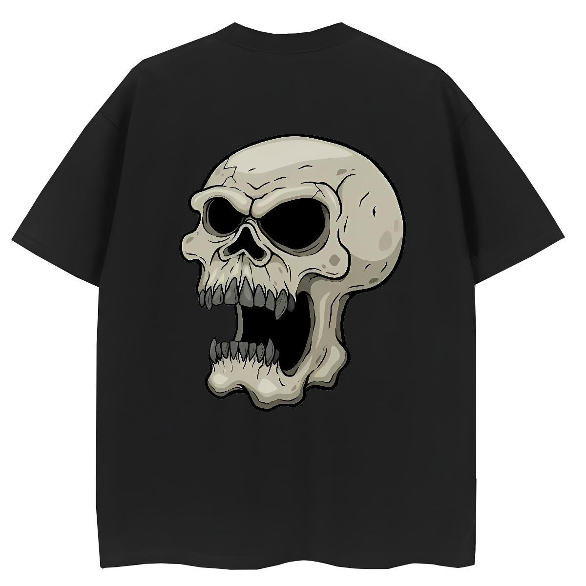 2024 Casual T-Shirts for Women 100% Cotton 230g Breathable Short Sleeve Summer Casual skull Lady T shirt Wholesale Plus Size Custom Tops