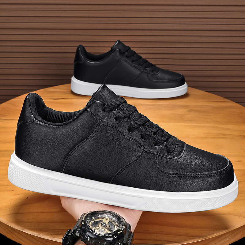 Leather Men White Sneakers Breathable Skateboarding Mens Outdoor Walking Running Couple Casual Shoes Size 36-47