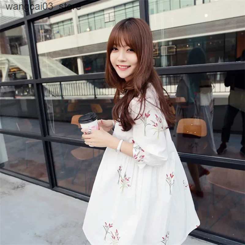 Maternity Dresses Loose Summer Maternity Dresses Cotton Pregnant Pregnancy Clothes for Women Maternity Clothings Dress Summer L240910