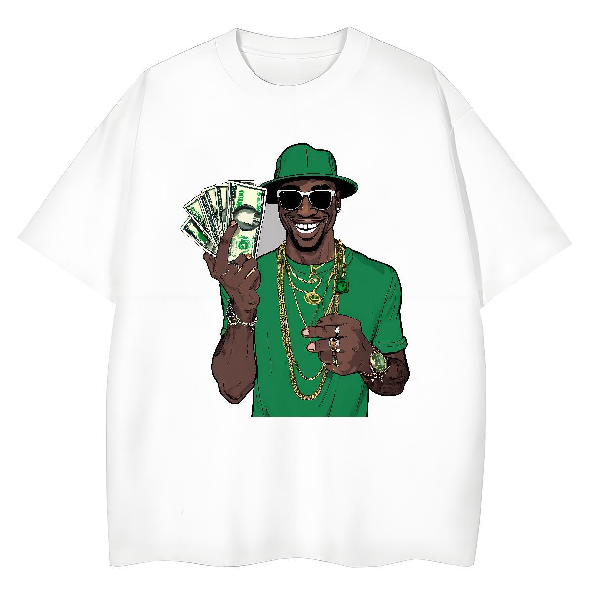 New Arrival T-Shirts for Women 100% Cotton 230g Breathable Soft Casual Beach money Woman Tshirt Lady Custom Print Plus Size Tshirts