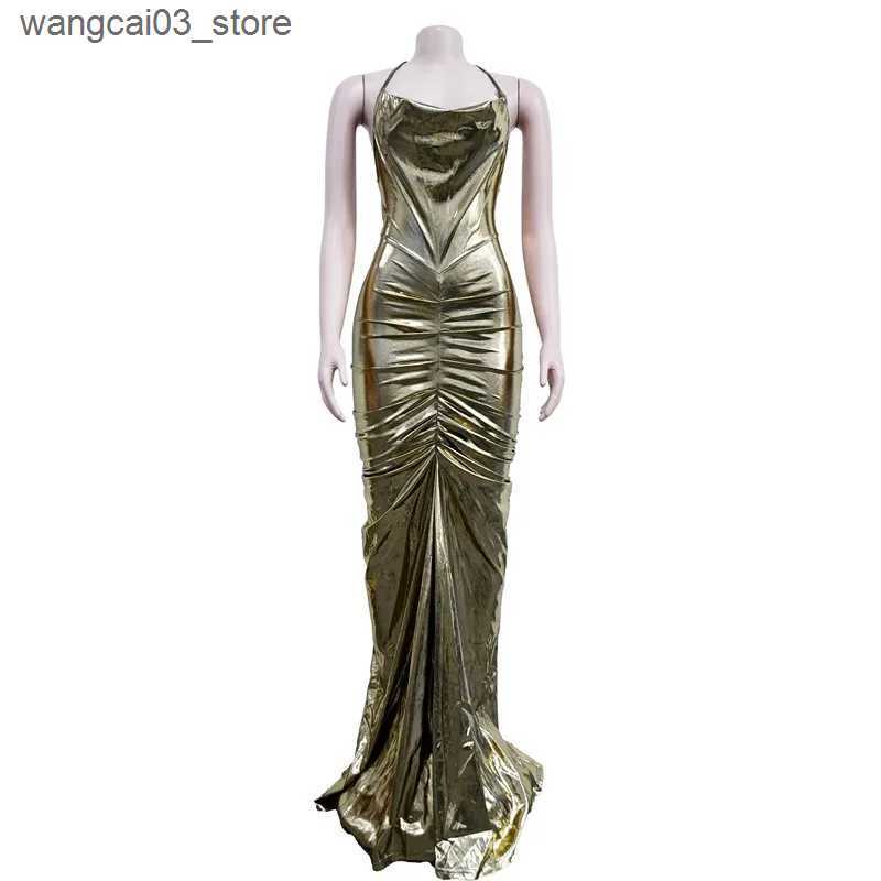 Maternity Dresses Sexy Maternity Photography Long Dress Pregnant Woman Bodycon Halter Backless Baby Shower Dress Sleeveless Photoshoot Dress L240910