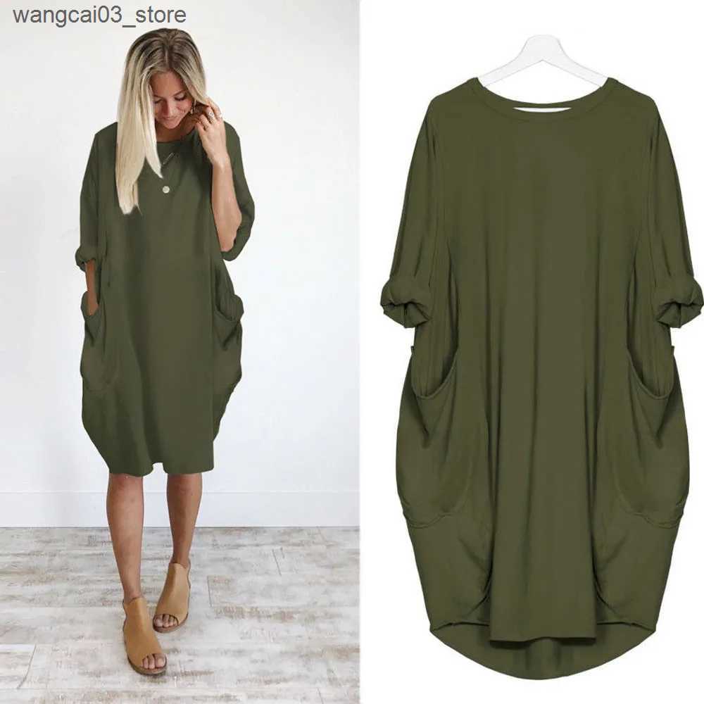 Maternity Dresses Spring Autumn Long Sleeve Casual Loose Dress Maternity Clothes for Pregnant Women Vestidos Gravidas Lady Dress Pregnancy Dresses L24