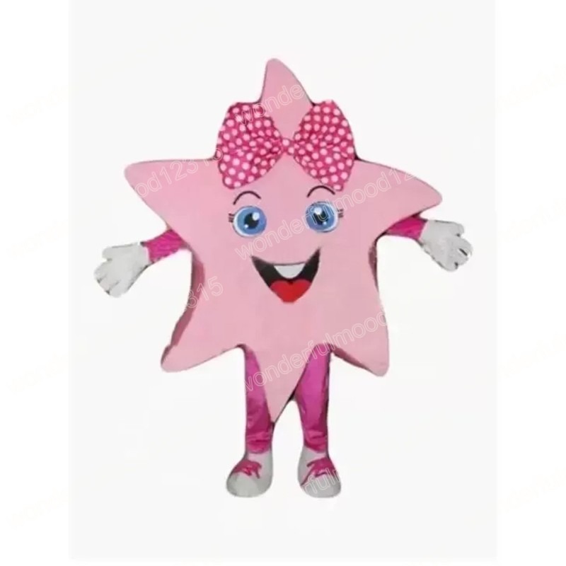 Performance pink star Mascot Costumes Cartoon Carnival Hallowen Gifts Unisex Fancy Games Outfit Holiday Outdoor Advertising Outfit Suit