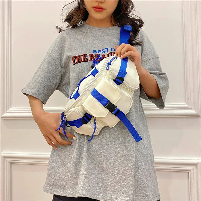 Techwear Street Hip Hop Luggage Mens Outdoor Leisure Sports Cross body Bag Multi pocket Functional Motorcycle Fan Bag 241008