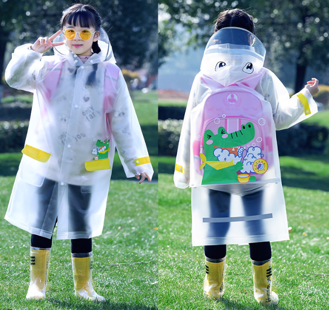 Fun cartoon hooded raincoat waterproof and breathable