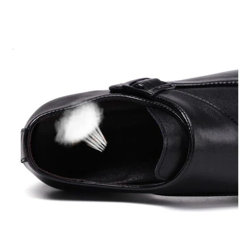 5CM/7CM high mens heel shoe corner mens business dress shoe buckle mens office Oxford height increase size 38-44 241007