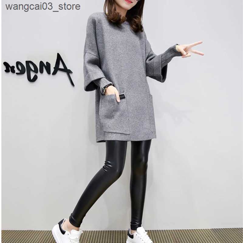 Maternity Dresses New Maternity Knit Dress Autumn Winter Bow Long Sleeve Patchwork Pregnant Women Dress Round Neck Sweet Ruffles Pregnancy Clothes L24