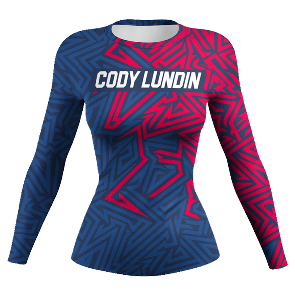 Cody Lundin MMA Grappling Rash Guard Women BJJ Training No Gi Fighting Wear Long Sleeve Tight Sublimation Gym Fitness Shirts 241011