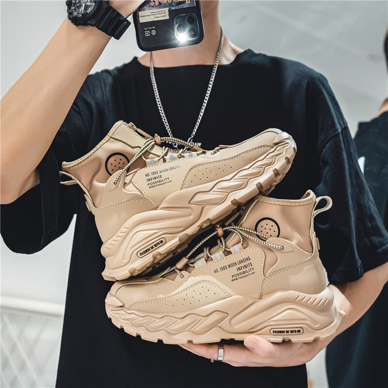 High top Men Shoes Designers Sneakers Korean Fashion Trend Casual Sport Walking Shoes