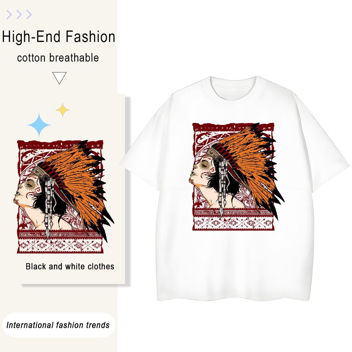 2024 Casual T-Shirts for Women 100% Cotton 230g Breathable Short Sleeve Spring Summer man Tshirt for Man Woman Unisex Oversized Top Shirts