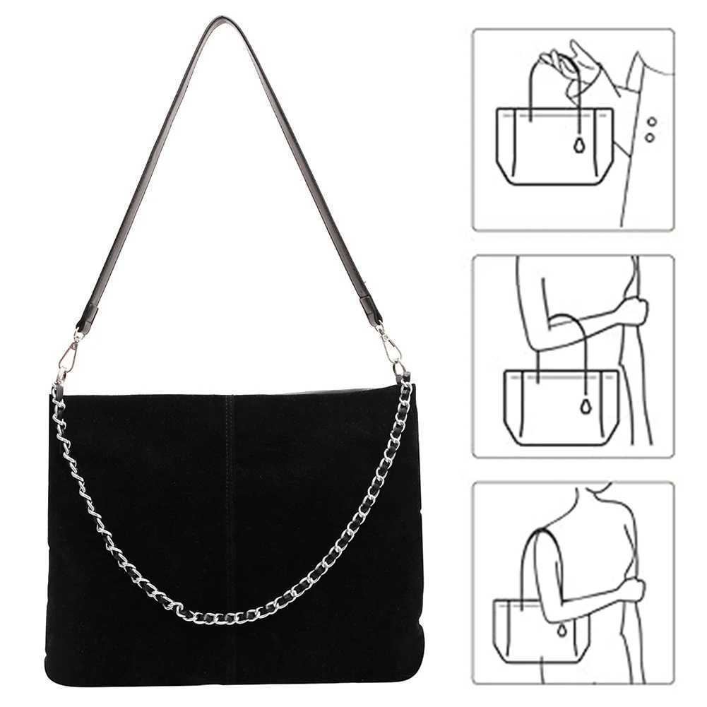 Ladies Suede Shoulder Bag with Inner Pocket Crossbody Purse Zipper Closure Handbag Clutch for Work Travel 241011