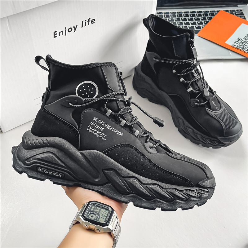 High top Men Shoes Designers Sneakers Korean Fashion Trend Casual Sport Walking Shoes