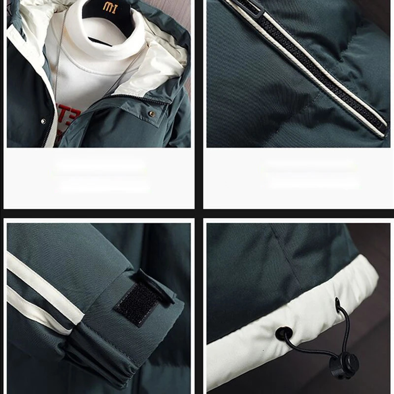 Autumn/Winter Jacket Mens Hoodie Thickened Warm Jacket Fashionable Casual Outdoor Refrigeration High Quality Cotton Set 241007