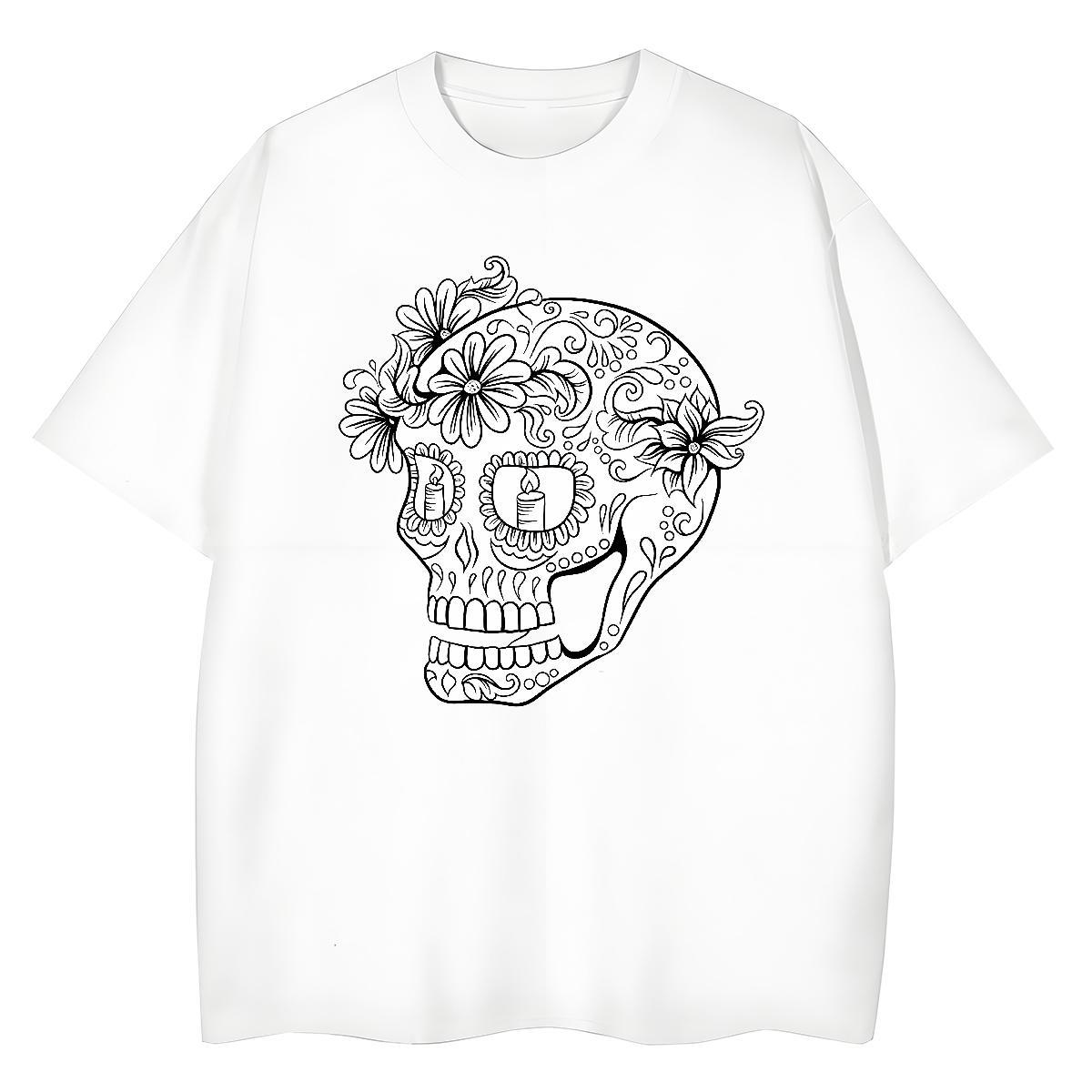 Classic T Shirts Women 230g 100% Cotton Breathable Crew Neck Casual skull Womens Tshirts Designer Customized Tops