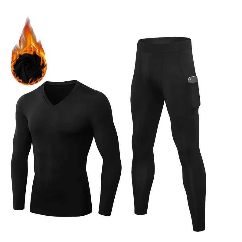 Women's Thermal Underwear Thermal Underwear For Men Winter Quick Drying Mens Thermo Clothes Long Johns Sets Compression Flce sweat Underwear Y241