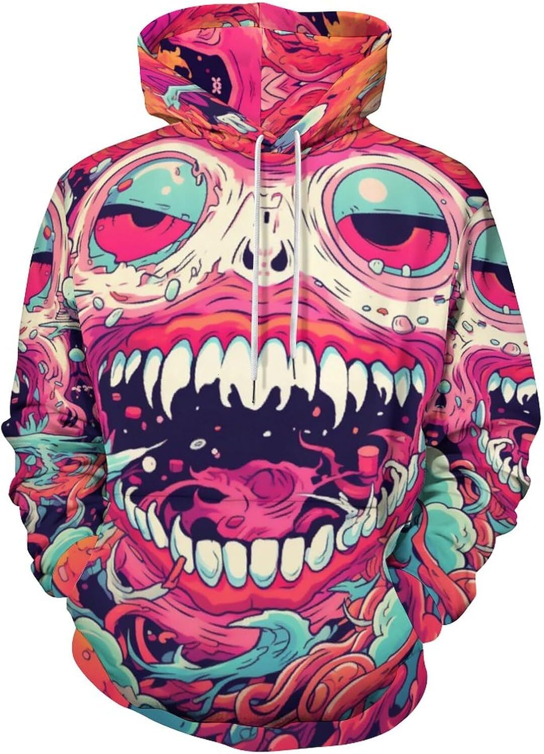 Hoodie for Mens Womens Novelty Colorful Graffiti Hoodie Autumn Winter Casual Long Sleeve Pullover Hoodies Men Graphic Hoodies sweatshirt keep warm