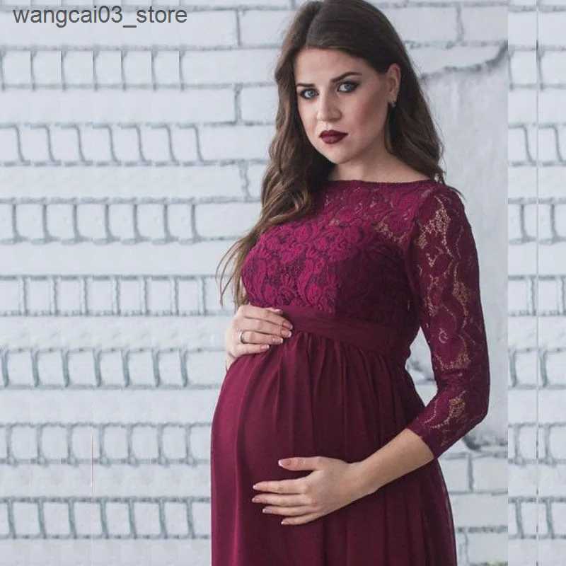 Maternity Dresses Puococo Pregnant Mother Dress Maternity Photography Props Women Pregnancy Clothes Lace Dress For Pregnant Photo Shoot Clothing L2409