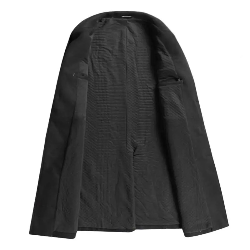 Autumn and winter mens wool coat length European plus size Korean version ultrathin velvet thick 241007