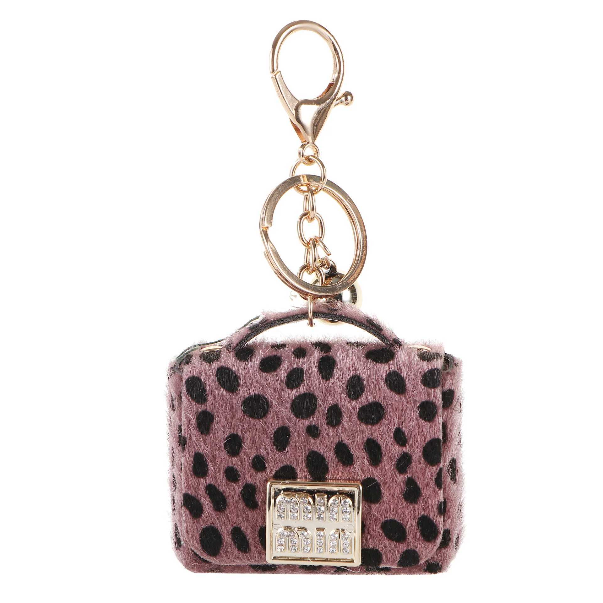 Keychains Lanyards Leopard print mini bag keychain bag accessories J241010