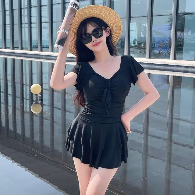 Large Size Jumpsuit For Women 2024, New Belly Covering, Slimming And Conservative, Chubby Mm Vacation Hot Spring Swimming Suit