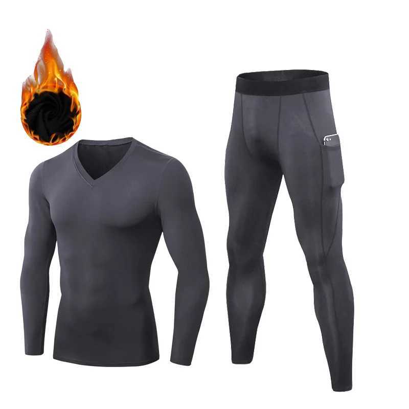 Women's Thermal Underwear Thermal Underwear For Men Winter Quick Drying Mens Thermo Clothes Long Johns Sets Compression Flce sweat Underwear Y241